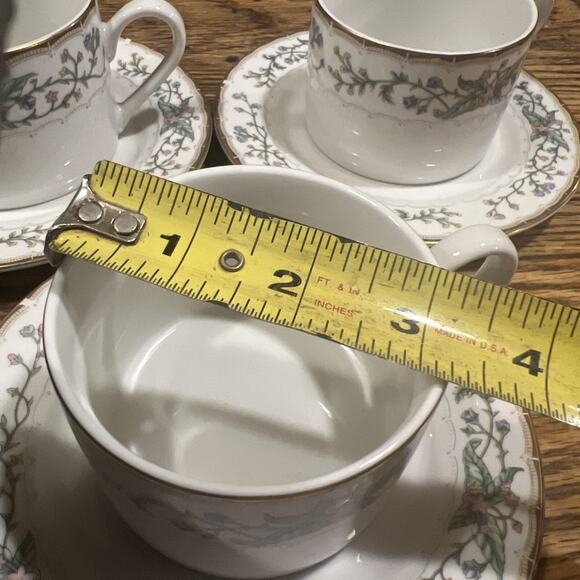 Farberware Wellesley Katherine Babanovsky 1996 Cups & Saucers SET OF 3! Exc! - Picture 6 of 11